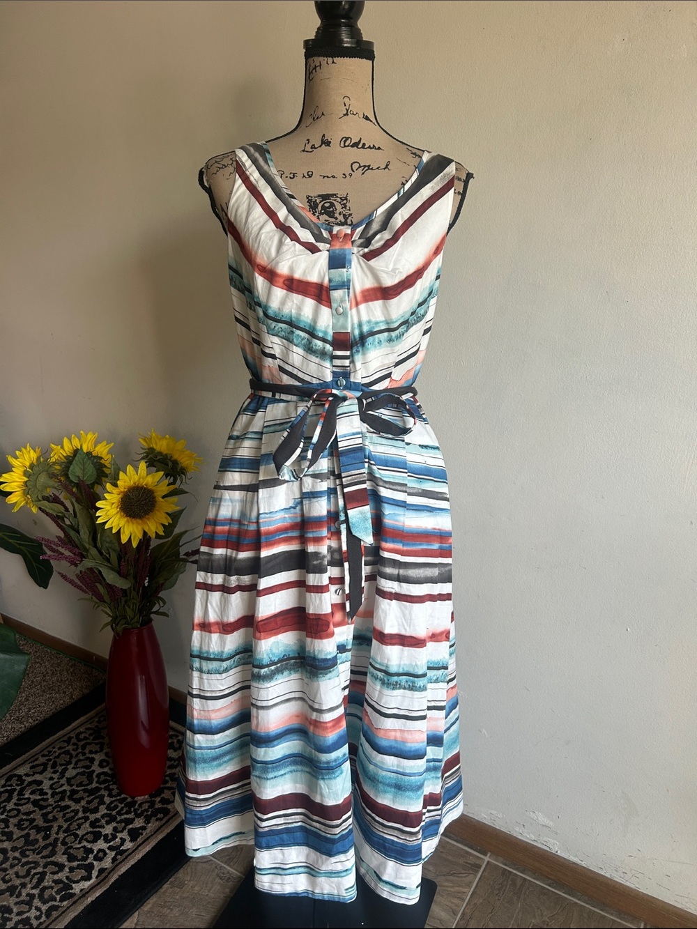 Anthropologie Moulinette Souers Afterlight Striped Dress Size 8 NWT - Picture 5 of 13